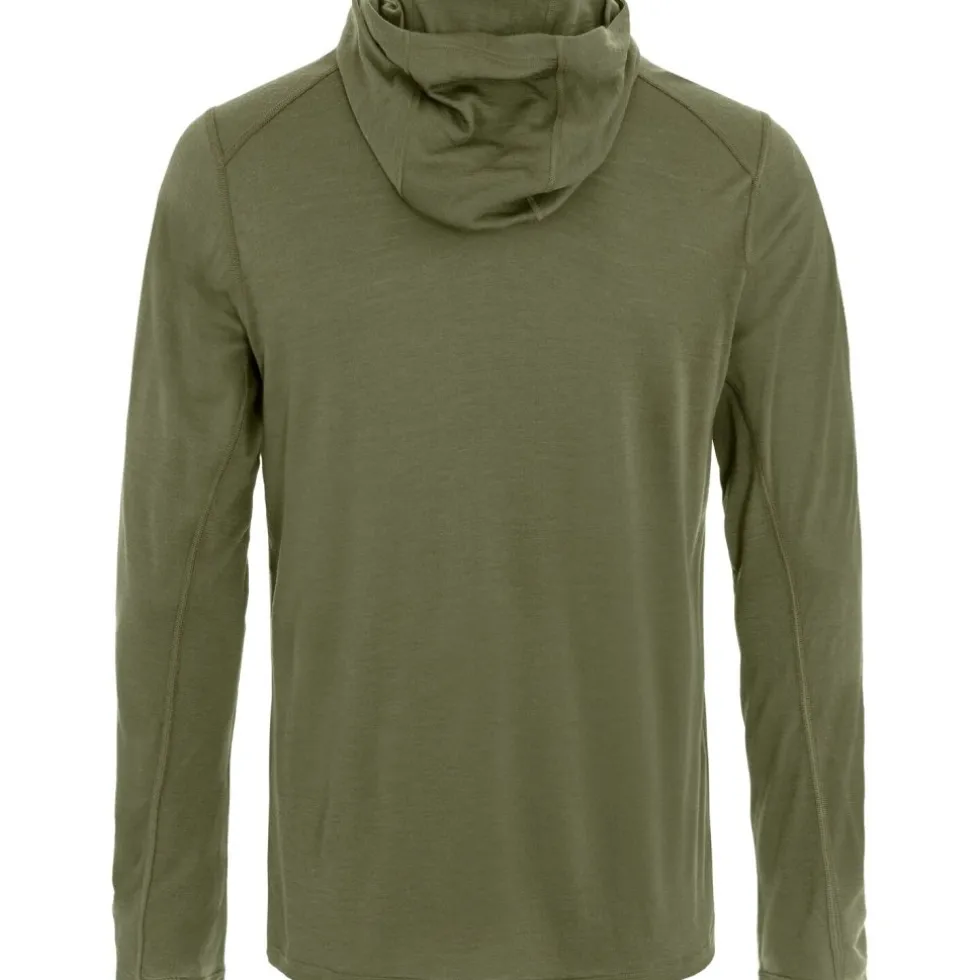 Fjällräven Abisko Wool Hoodie Heren - laurel green