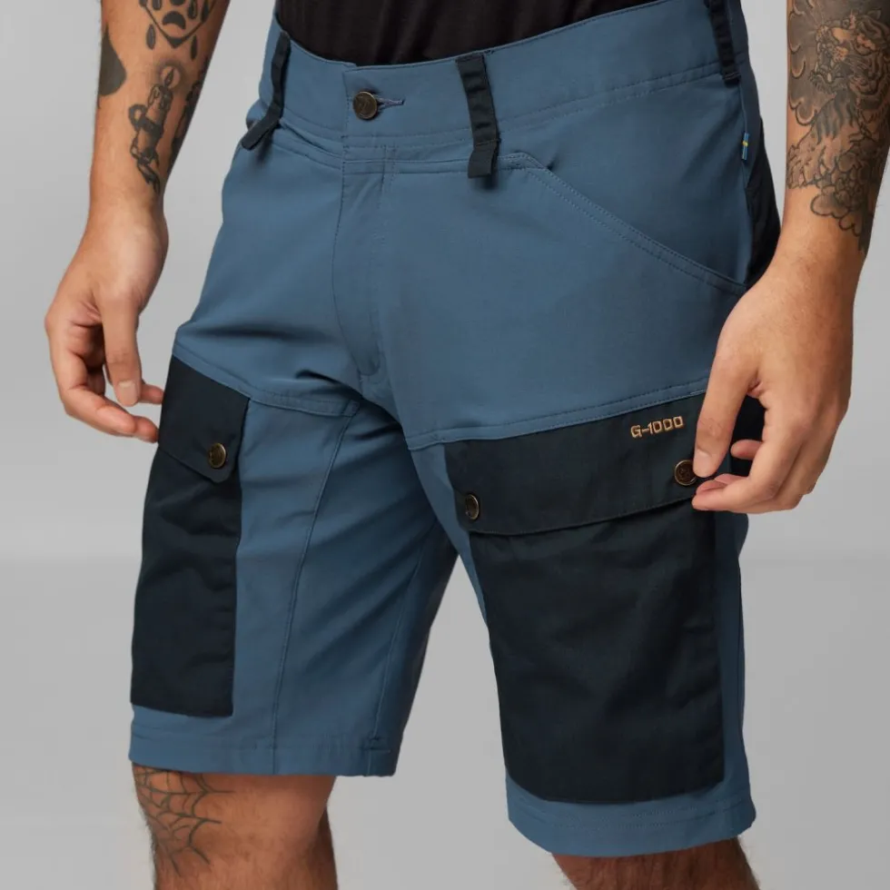 Fjällräven Keb Korte Broek Heren - dark navy/uncle blue