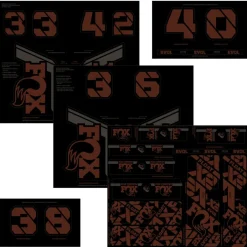 Stickers < FOX Factory FOX CUSTOM Decal Kit for Fork & Rear Shock - Root Beer