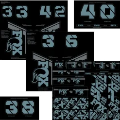 Stickers < FOX Factory FOX CUSTOM Decal Kit for Fork & Rear Shock - Storm Blue