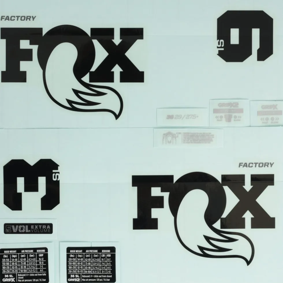 FOX Decal Kit voor 36 SL Voorwork (2026) - 803-04-273 | Factory | Shiny Orange | Black Logo