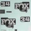 Stickers < FOX Factory FOX Decal Kit voor 34 SL Voorwork (2026) - 803-04-271 | Performance | Matte Black | Grey Logo