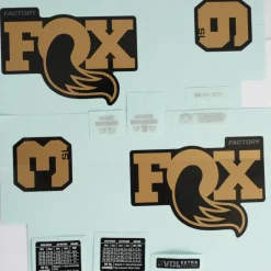 Stickers < FOX Factory FOX Decal Kit voor 36 SL Voorwork (2026) - 803-04-272 | Factory | Shiny Black | Kashima/Grey Logo