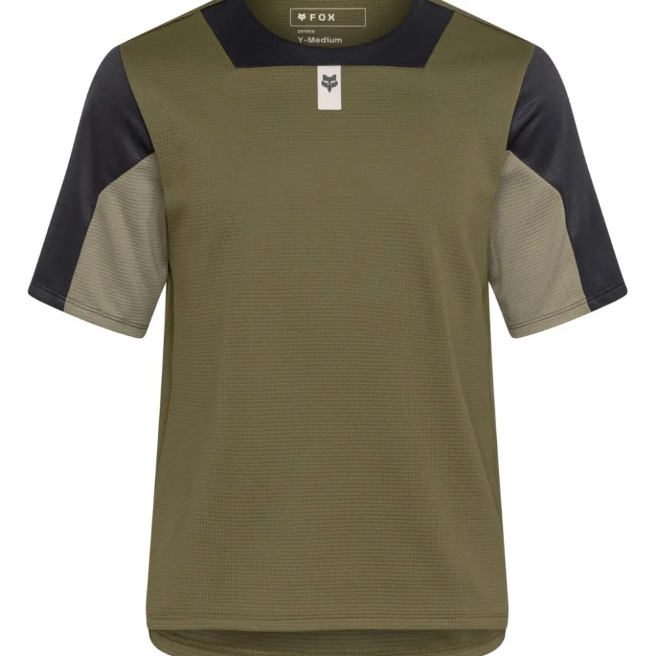 Shirts Kinderen < FOX Racing FOX Defend TB Fietsshirt Kinderen - oive green