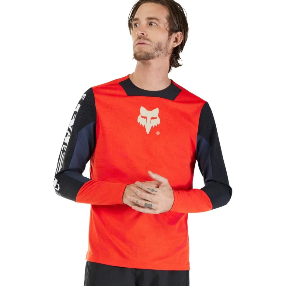 Mtb-Shirts < FOX Racing FOX Defend TB Fietsshirt et lange ouwen Heren - Elevated - light blue