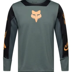 FOX Defend MTB-shirt met lange mouwen voor kinderen - Creation - sage