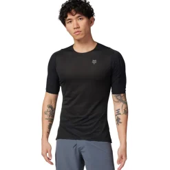 Mtb-Shirts < FOX Racing FOX Fexair Acent TB Fiethirt et Korte ouwen Heren - zwart
