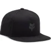 FOX Head Snapback Pet - black/charcoal