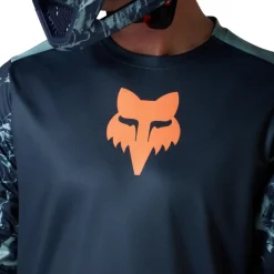 FOX Ranger Image Print MTB-shirt met lange mouwen voor kinderen - arctic blue