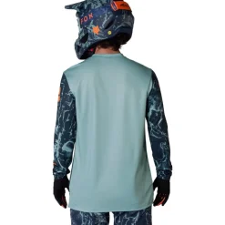 FOX Ranger Image Print MTB-shirt met lange mouwen voor kinderen - arctic blue