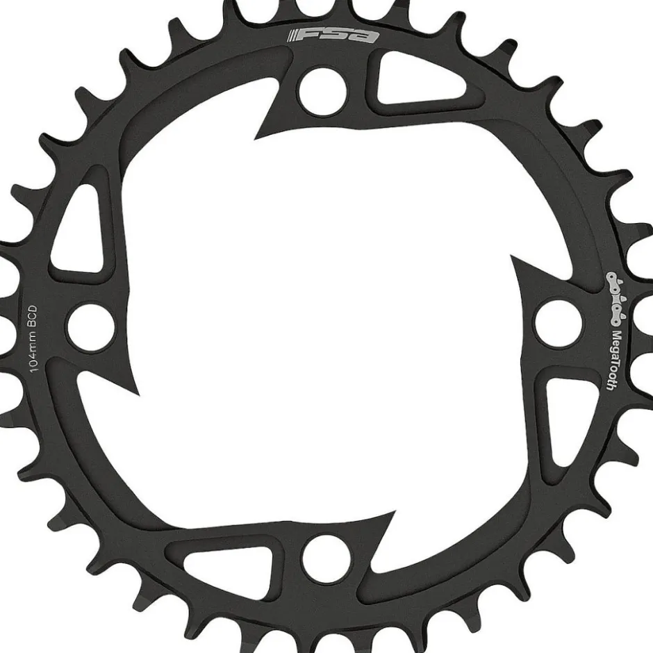 E-Bike Aandrijving|Kettingbladen < FSA E-bike Kettingblad | Bosch Gen.4 | 104mm | V-Shape | 1x10/11 Versnellingen - zwart