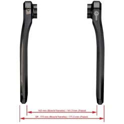 E-Bike Aandrijving < FSA KFX E-Bike Crankarmen voor Bosch Gen 4 / Yamaha / Fazua - ISIS - CK-9011/IS - black