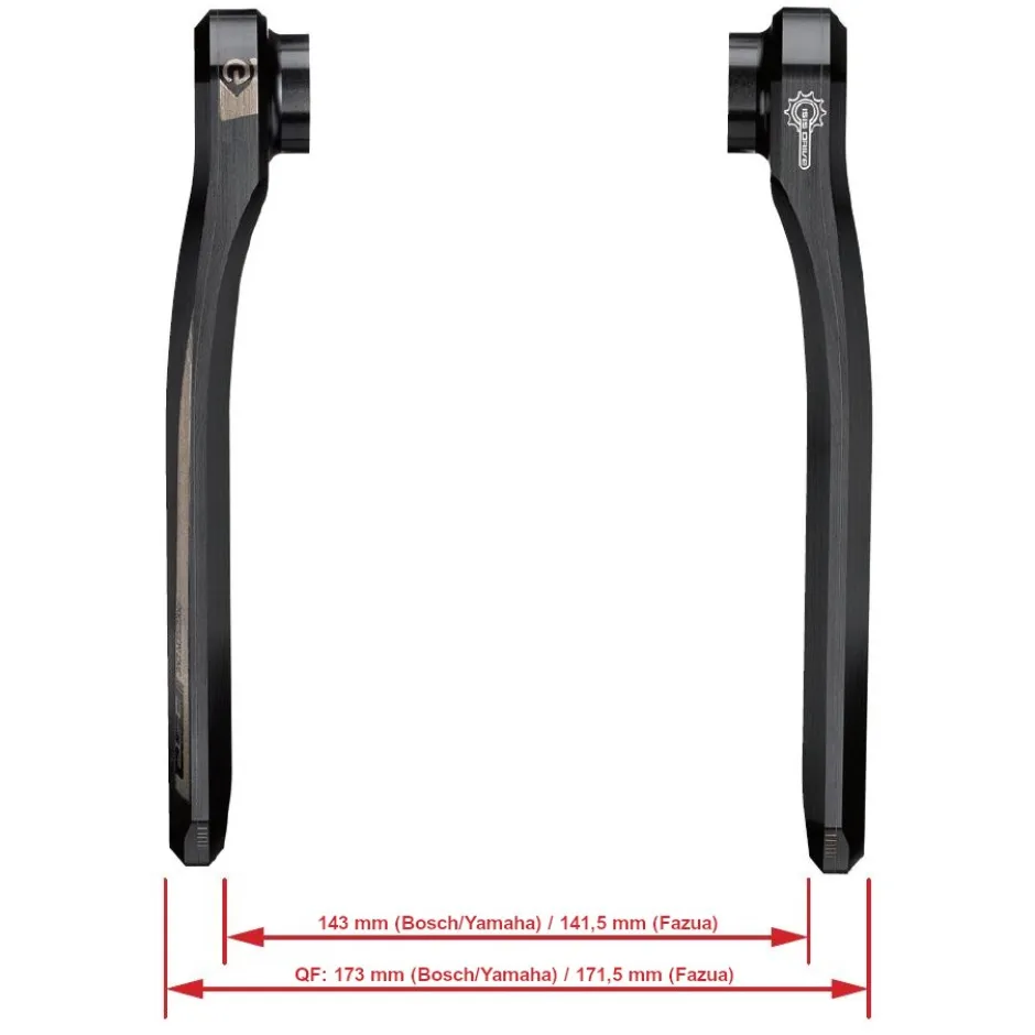 E-Bike Aandrijving < FSA KFX E-Bike Crankarmen voor Bosch Gen 4 / Yamaha / Fazua - ISIS - CK-9011/IS - black
