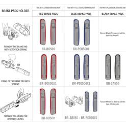 Fulcrum Remblokken voor Aluminiumvelgen (P.E.O.) - Schroefbevestiging | 4 Stuks | BR-PEO500X1