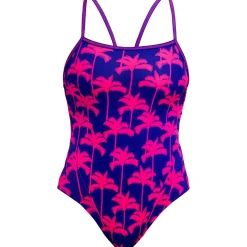 Funkita Single Strap Eco Eendelig badpak voor dames - Pinky Palms