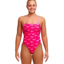 Funkita Strapped In Eco Eendelig badpak voor dames - Flaming Go Gos