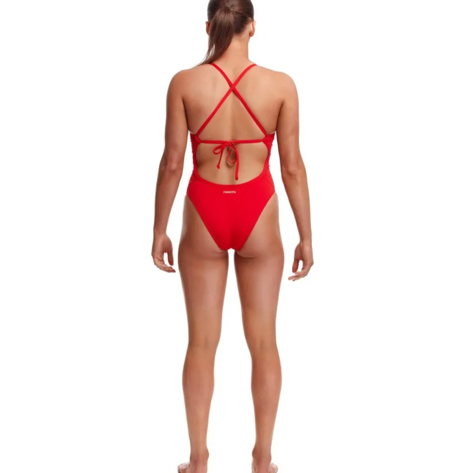 Zwembroeken & Bikini'S < Funkita Tie Me Tight Eco Eendelig badpak voor dames - Fire