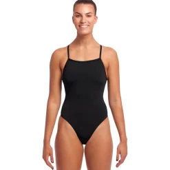 Zwembroeken & Bikini'S < Funkita Tie Me Tight Eco Eendelig badpak voor dames - Still Black