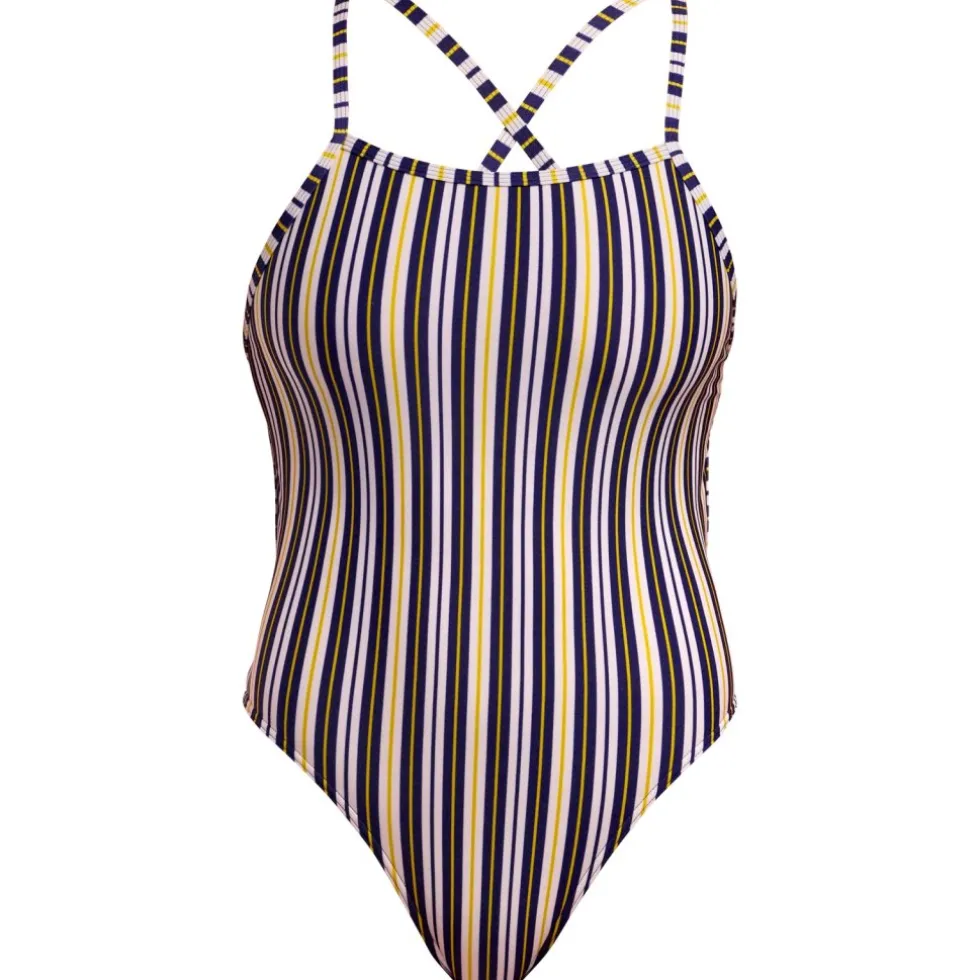 Funkita Tie Me Tight Eco Eendelig badpak voor dames - Admiralty Stripe