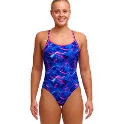 Zwembroeken & Bikini'S < Funkita Diamond Back Eco Eendelig badpak voor dames - Rising Tide
