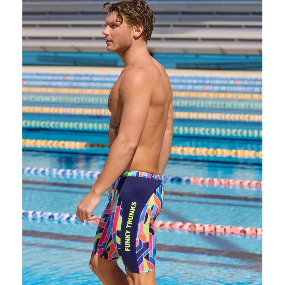 Funky Trunks Training Eco Jammers Zwemkleding voor heren - Fault Lines