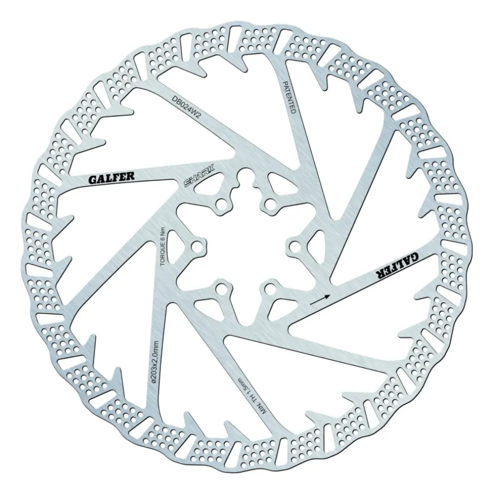 Galfer Shark Remschijf - Gravity/E-MTB | Fixed | 6-Gaats - 2.0mm