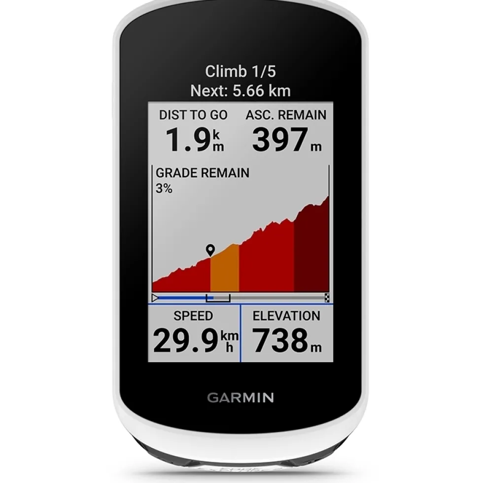 Garmin Edge Explore 2 Power Mount Bundle GPS Cycling Computer - wit
