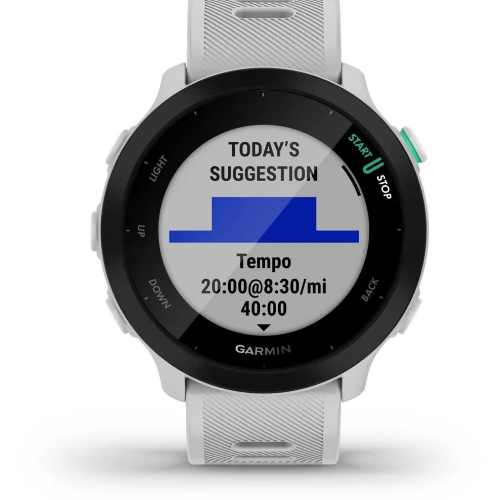 Garmin Forerunner 55 GPS Running Watch - white