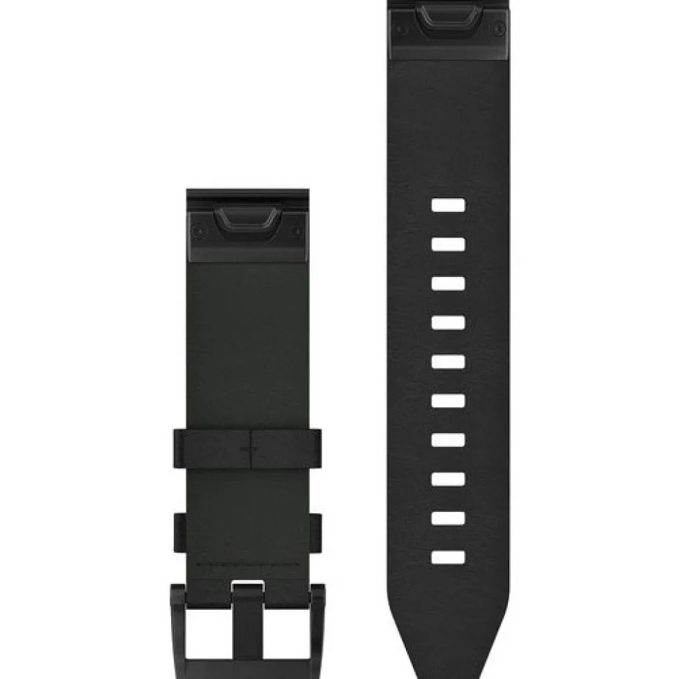 Garmin QuickFit 22 Watch Band for fenix 5/6 / Forerunner 935/945 / Instinct - Black Leather - 010-12740-01