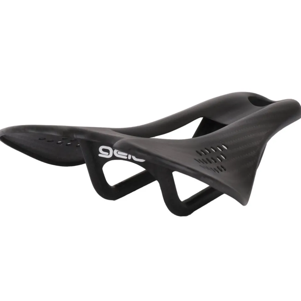 Gelu P3 Carbon Saddle with Punctured Top - black Logos