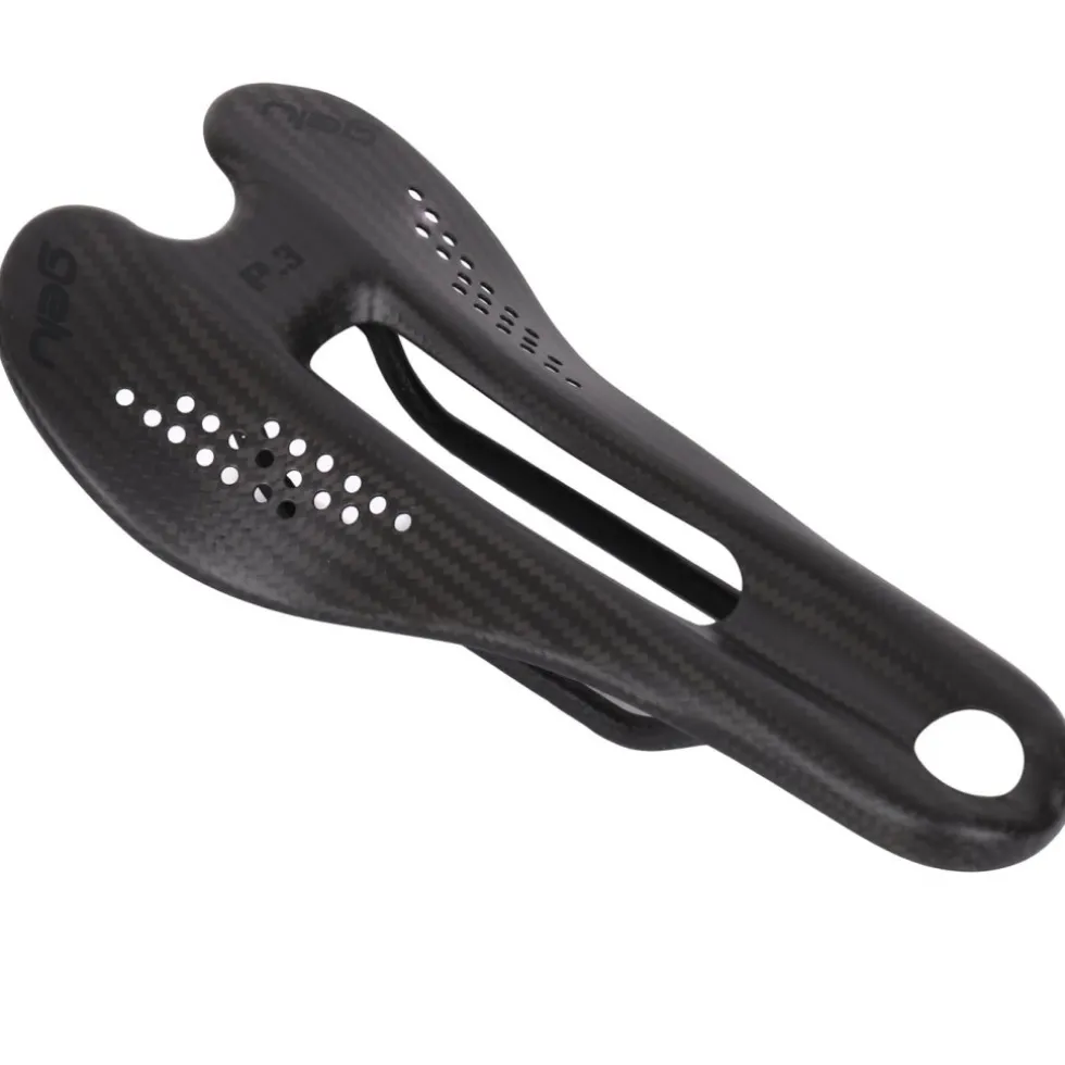 Gelu P3 Carbon Saddle with Punctured Top - black Logos