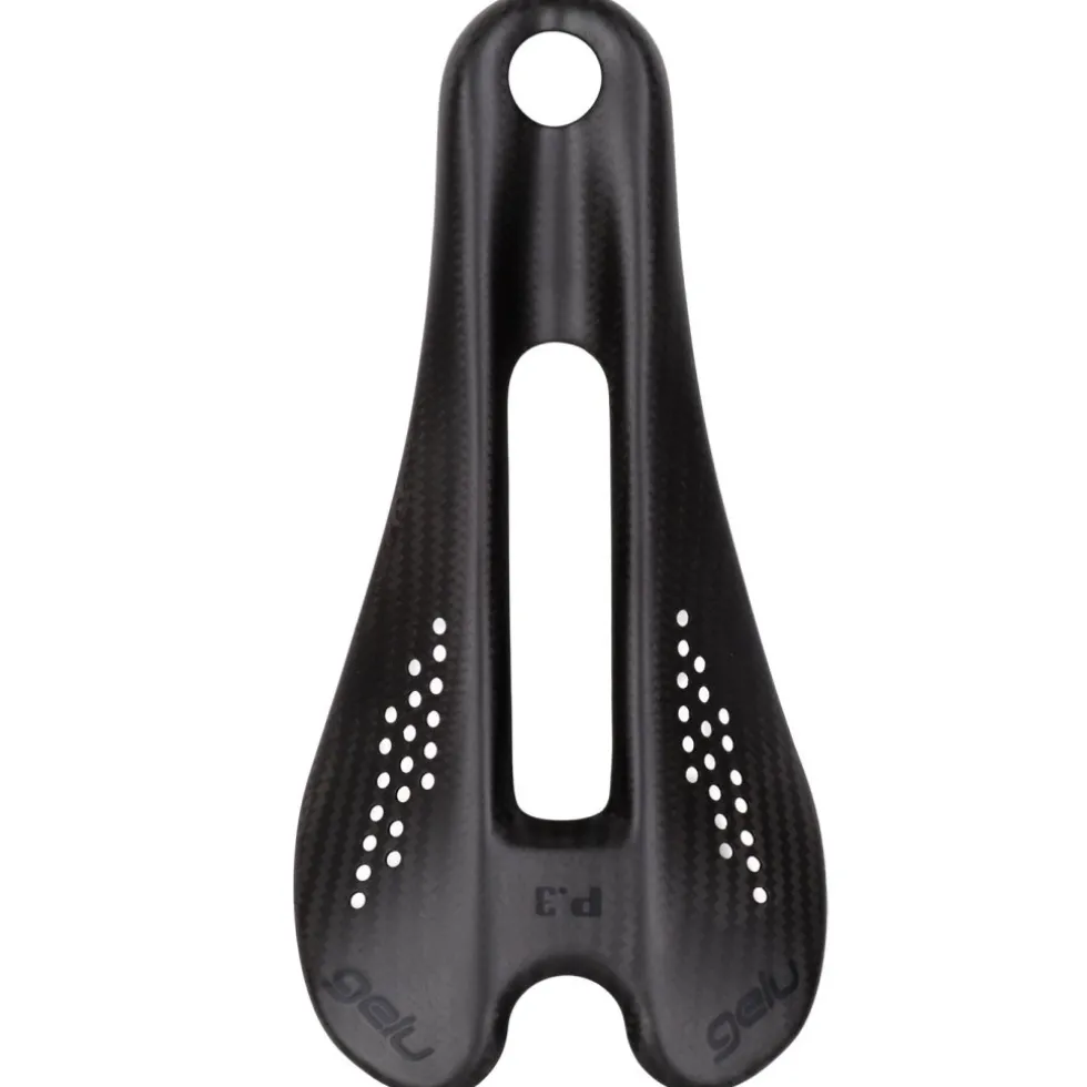 Gelu P3 Carbon Saddle with Punctured Top - black Logos