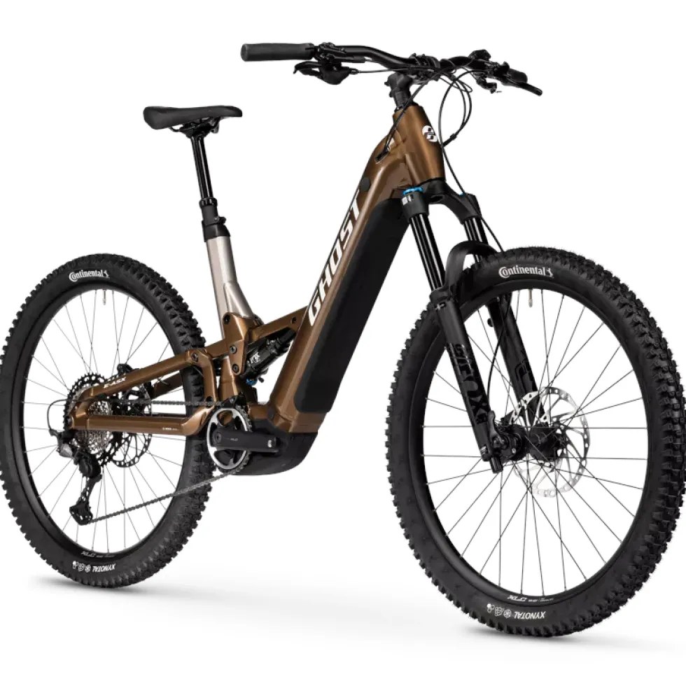 Ghost E-ASX ADVANCED LOW - 27,5" e-mtb met lage instap - 2026 - brown bear / stone glossy