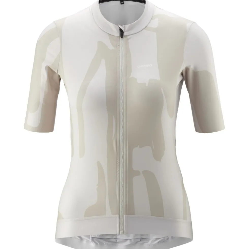 Gonso Road Dameshirt Korte Mouwen Print - Chateau Gray