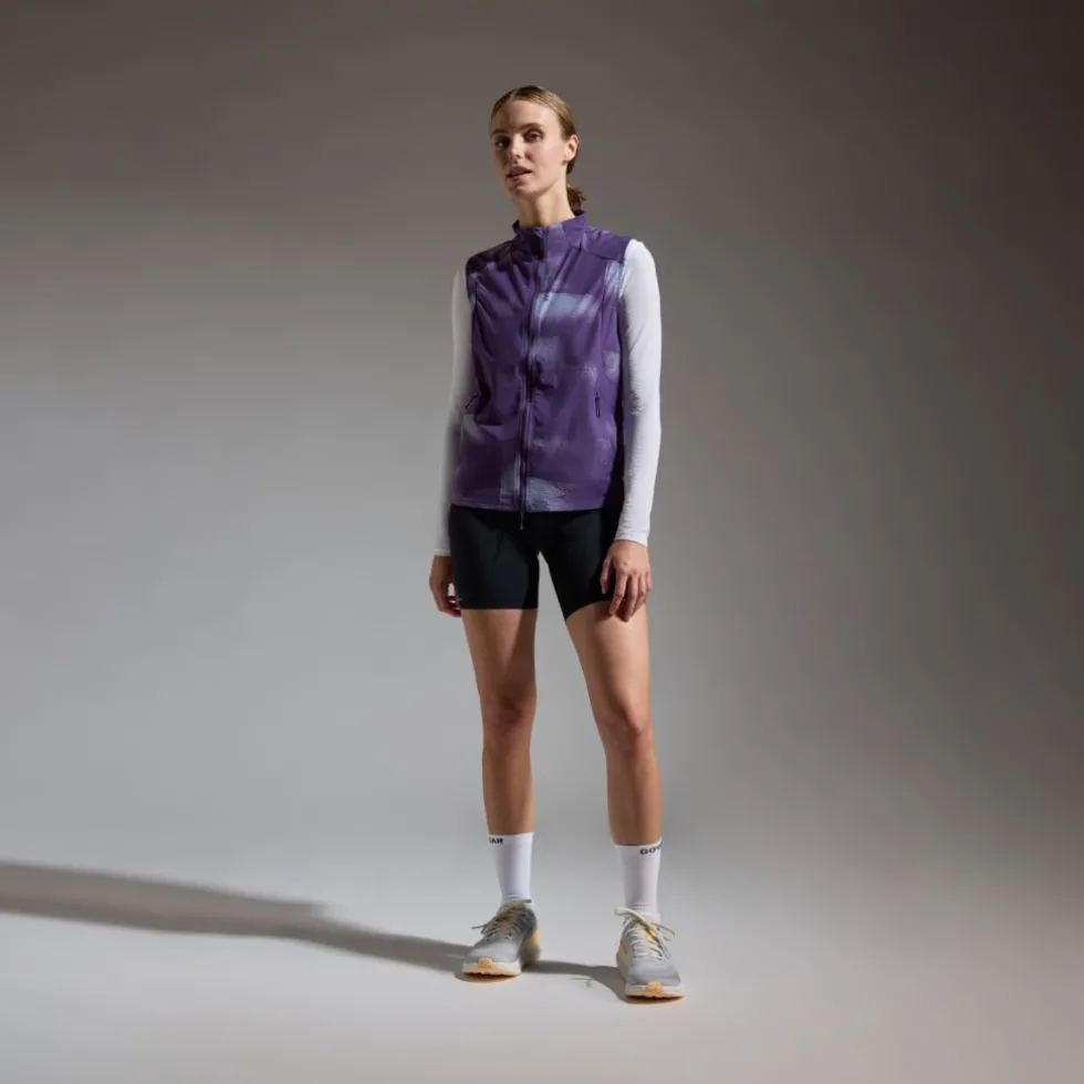 GOREWEAR Concurve Cloud Windbreaker Vest Vrouwen - mosaic purple indigo / amethyst grey DEDF