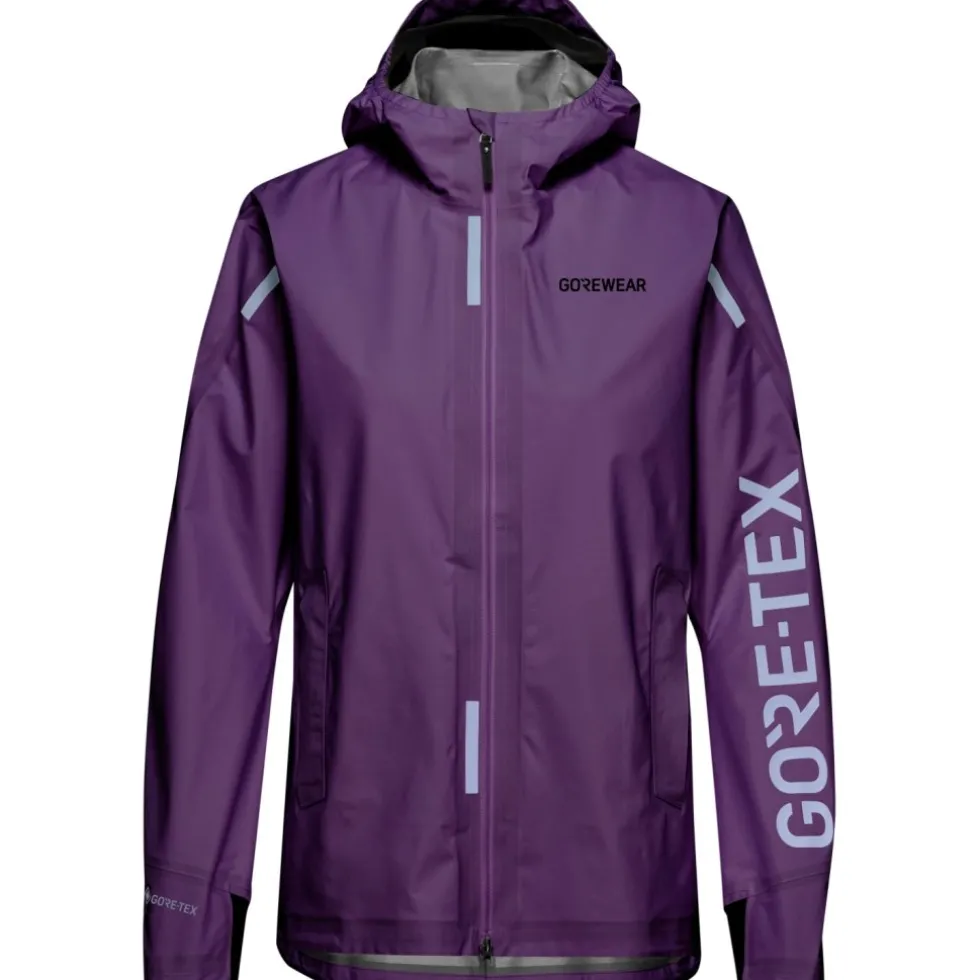 GOREWEAR Concurve Gore-Tex Logo Jas Vrouwen - purple indigo / amethyst grey DEDF