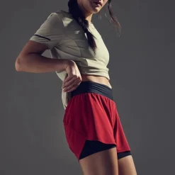 Broeken < GOREWEAR Concurve 2in1 Short Dames - utility red/black DA99