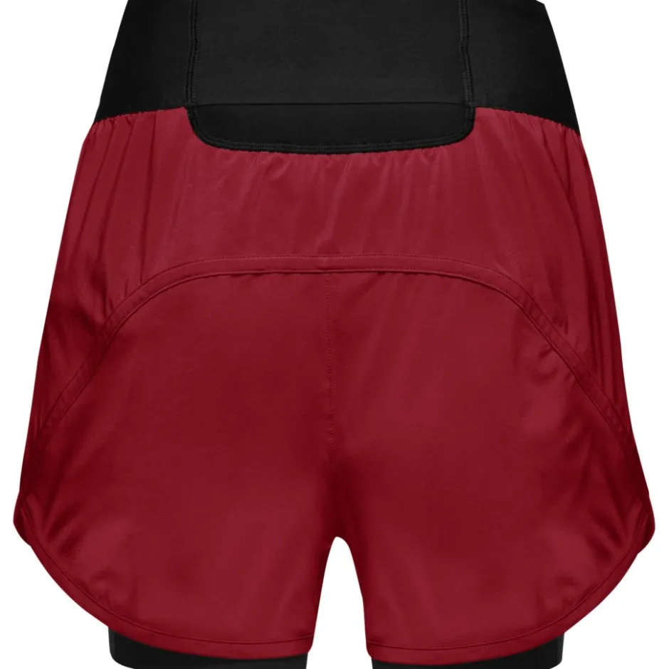 Broeken < GOREWEAR Concurve 2in1 Short Dames - utility red/black DA99