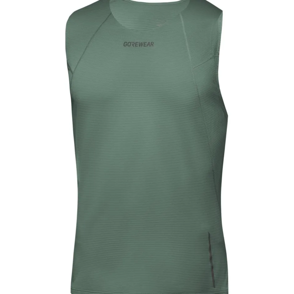 T-Shirts & Tops < GOREWEAR Contet 2.0 Tanktop Heren - ate green DH00