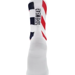 GOREWEAR Essential Signal Sokken Middellang - white/lab red 01DC