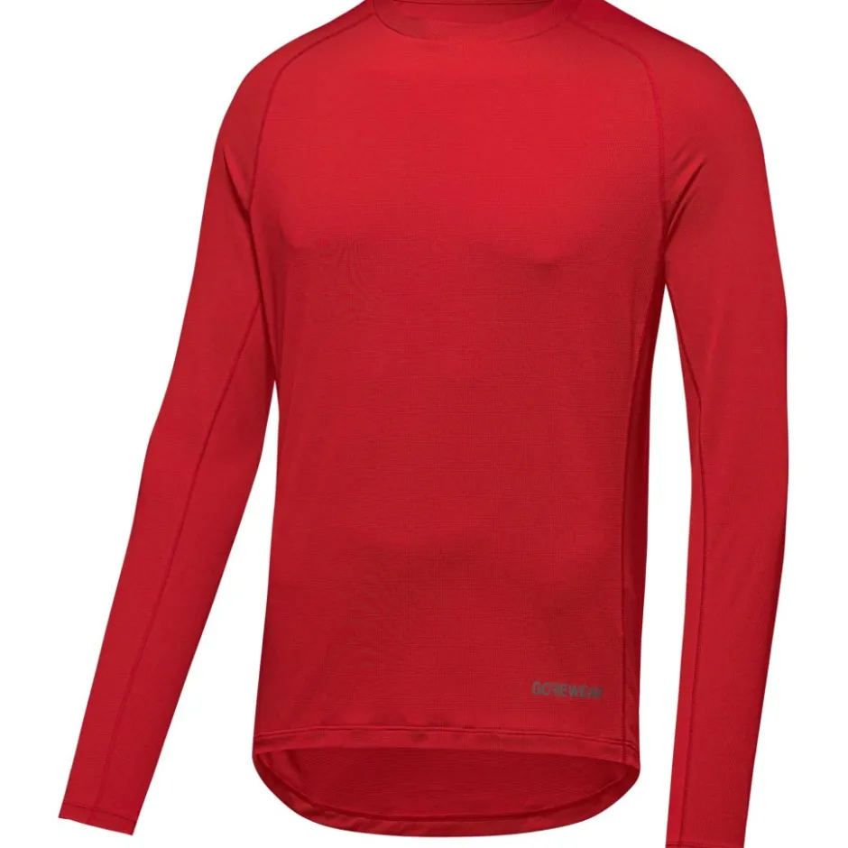 T-Shirts En Tops|T-Shirts & Tops < GOREWEAR Everyday Shirt met ange Mouwen Heren - ab red DC00