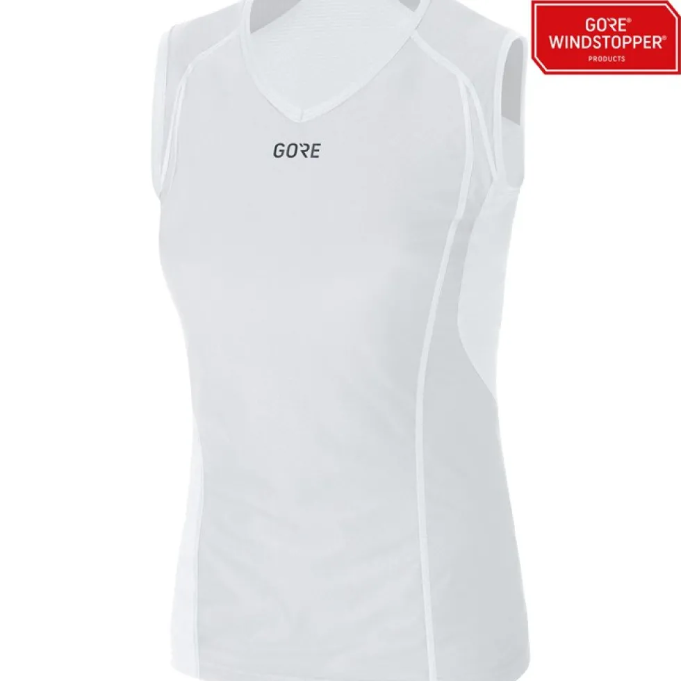 GOREWEAR GORE® WINDSTOPPER® Base Layer Shirt zonder mouwen Dames - light grey/white 9201