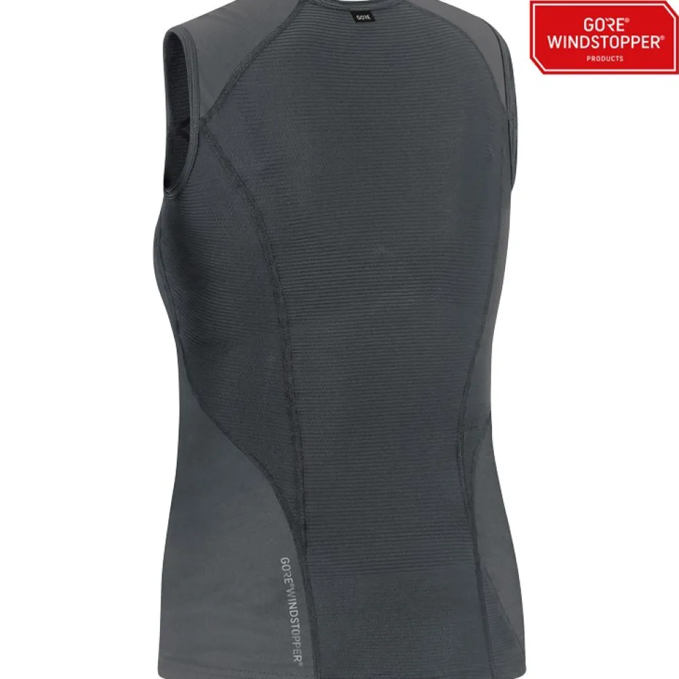 GOREWEAR GORE® WINDSTOPPER® Base Layer Shirt zonder mouwen Dames - zwart 9900