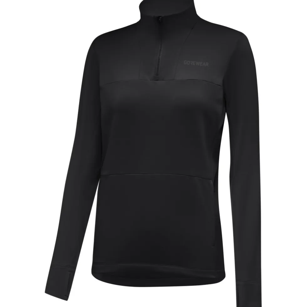 GOREWEAR Training Thermo 1/4-Zip Midlayer Dames - zwart 9900