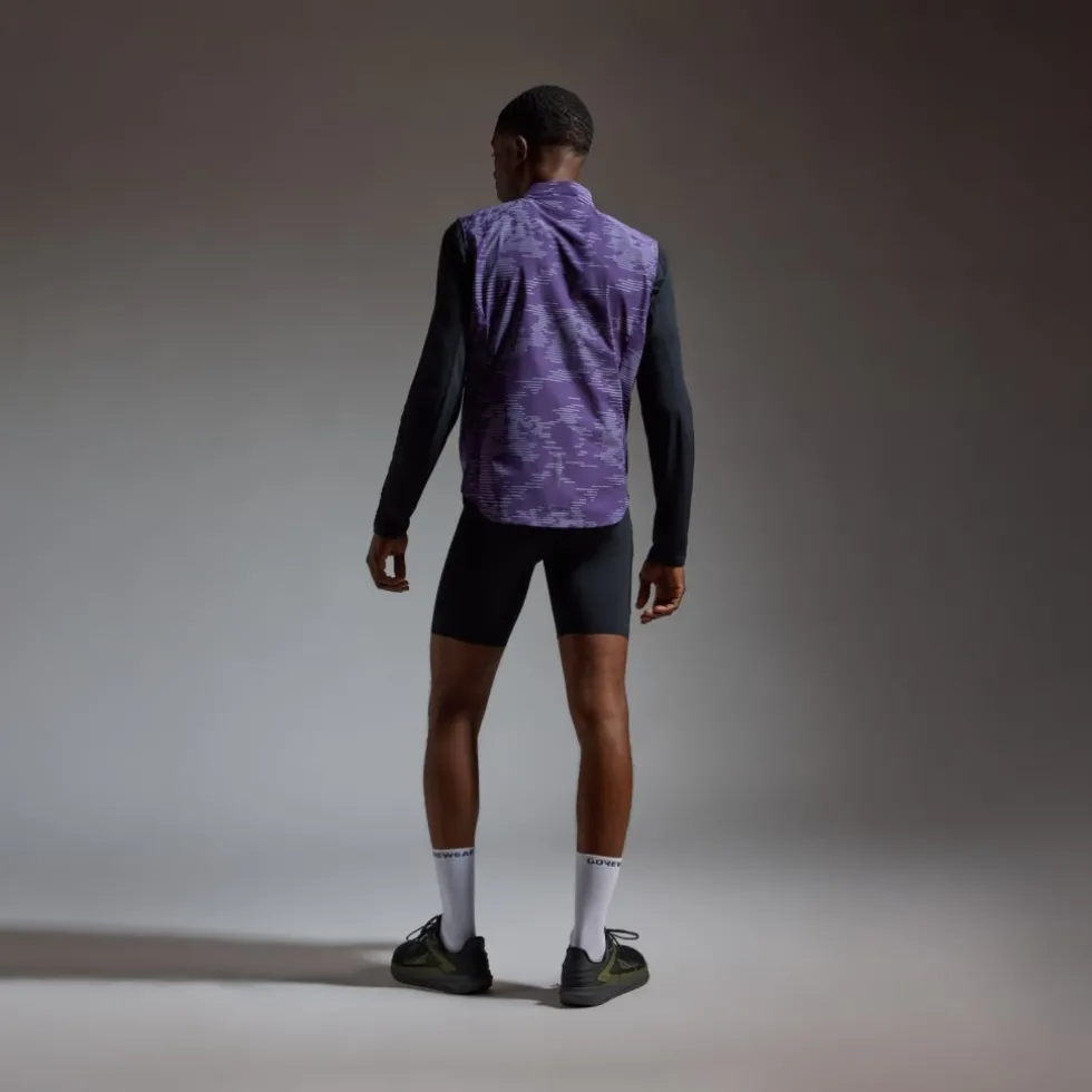 GOREWEAR Concurve Electro Windbreaker Vest Heren - crushed purple indigo / amethyst grey DEDF