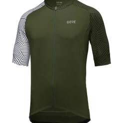 Wielershirts < GOREWEAR C5 Shirt et Korte ouwen Heren - utiity green/white BH01