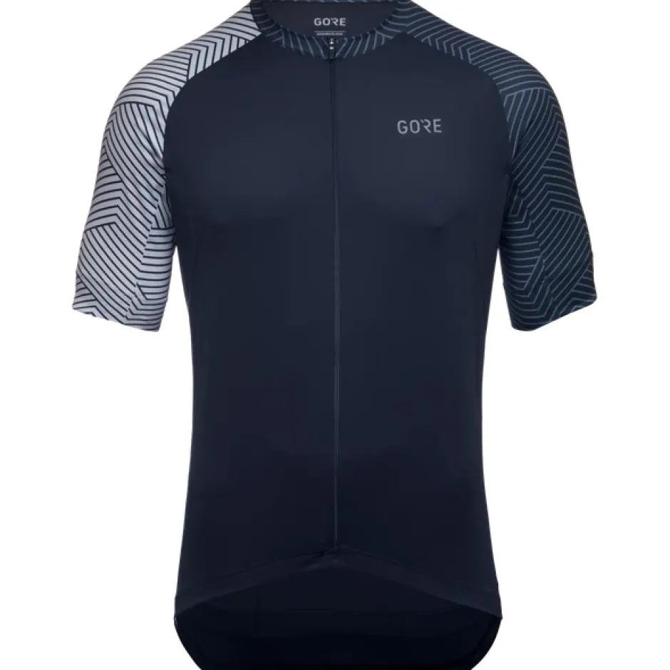 Wielershirts < GOREWEAR C5 hirt et Korte ouwen Heren - orbit bue/white AU01