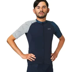 Wielershirts < GOREWEAR C5 hirt et Korte ouwen Heren - orbit bue/white AU01