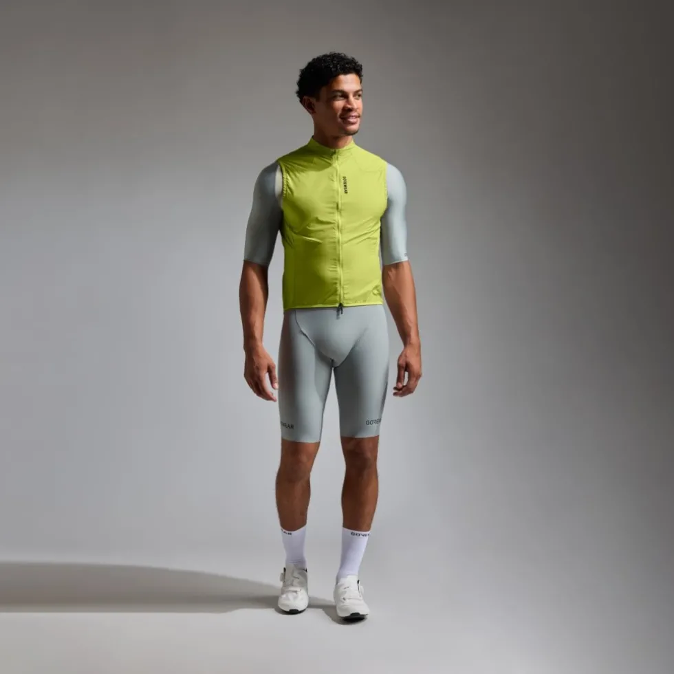 GOREWEAR Distance Windbreaker Vest Heren - lime yellow CB00
