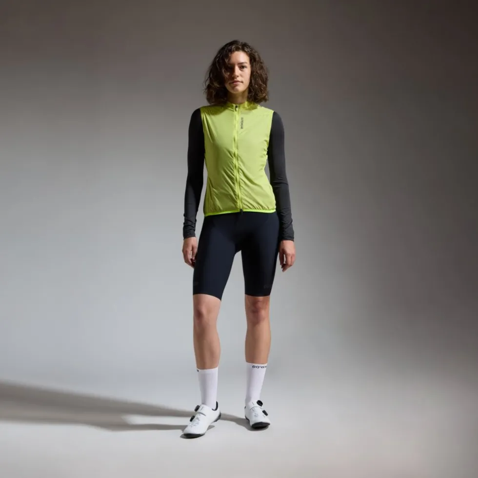 GOREWEAR Distance Windbreaker Vest Dames - lime yellow CB00